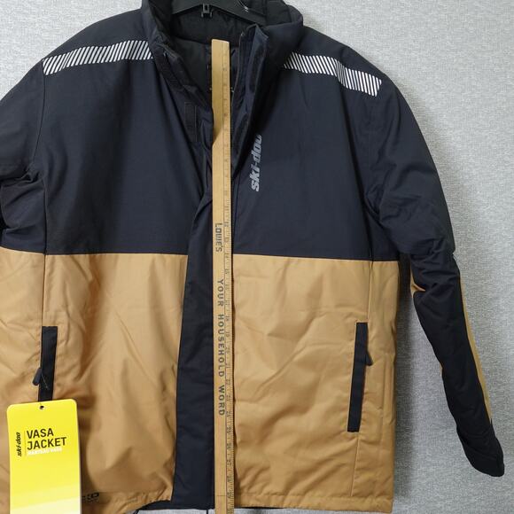 Ski-Doo Mens Vasa Snowmobile Jacket Khaki Brown - XL - Picture 5 of 16
